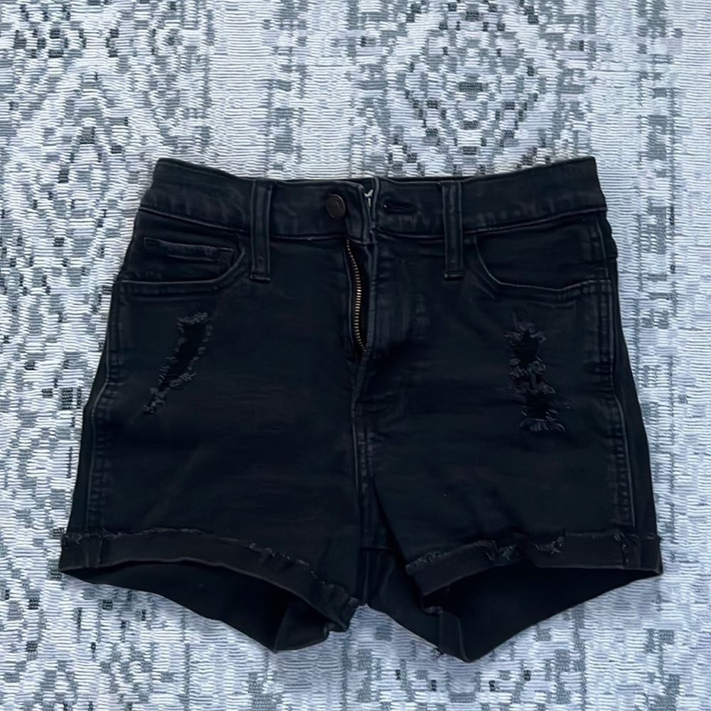 Hollister black shorts with rips size 0